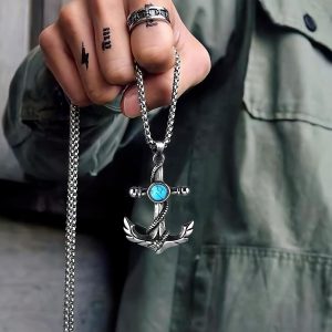 Stainless Steel Anchor Necklace