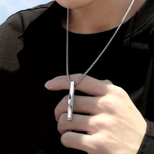 Stainless Steel Rectangular triangle Necklace